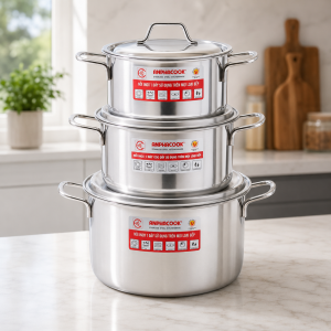 Bộ nồi size (N16-N18-N24)-nắp inox